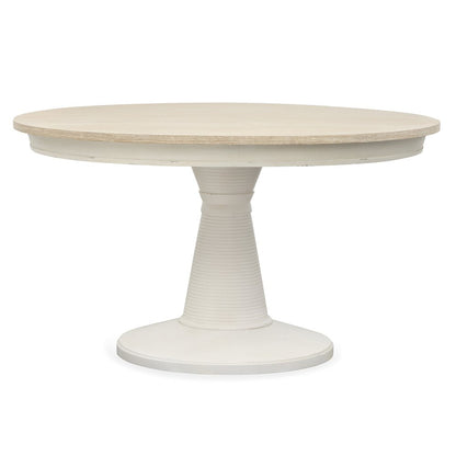 Echo Isles Sea Pearl And Driftwood Extendable 54" Round Dining Table
