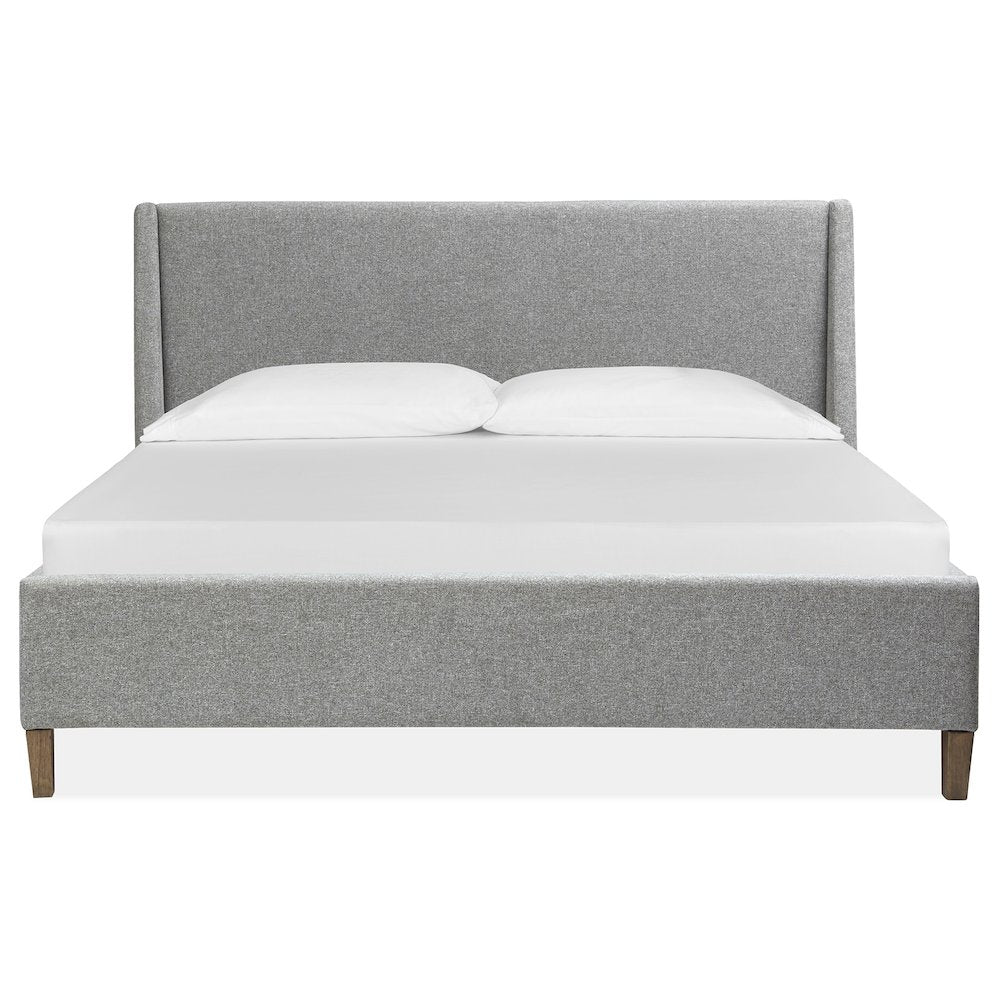 Lindon Belgian Wheat And Coffee Bean King Grey Upholstered Island Bed