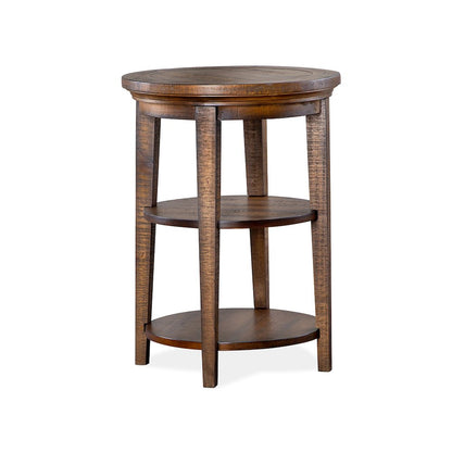 Bay Creek Toasted Nutmeg Round Accent End Table