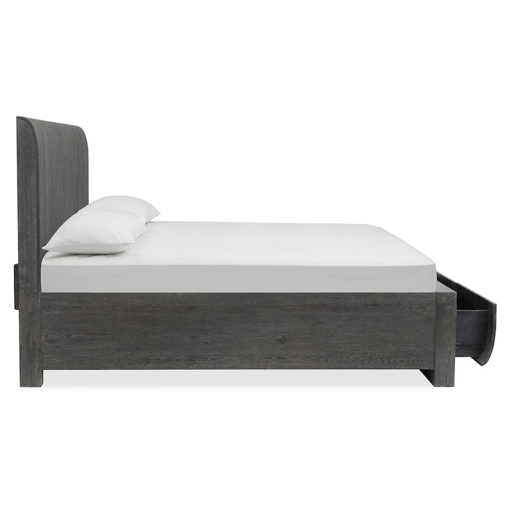 Kinsley Black Heron Queen Panel Storage Bed