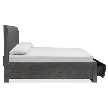 Kinsley Black Heron Queen Panel Storage Bed
