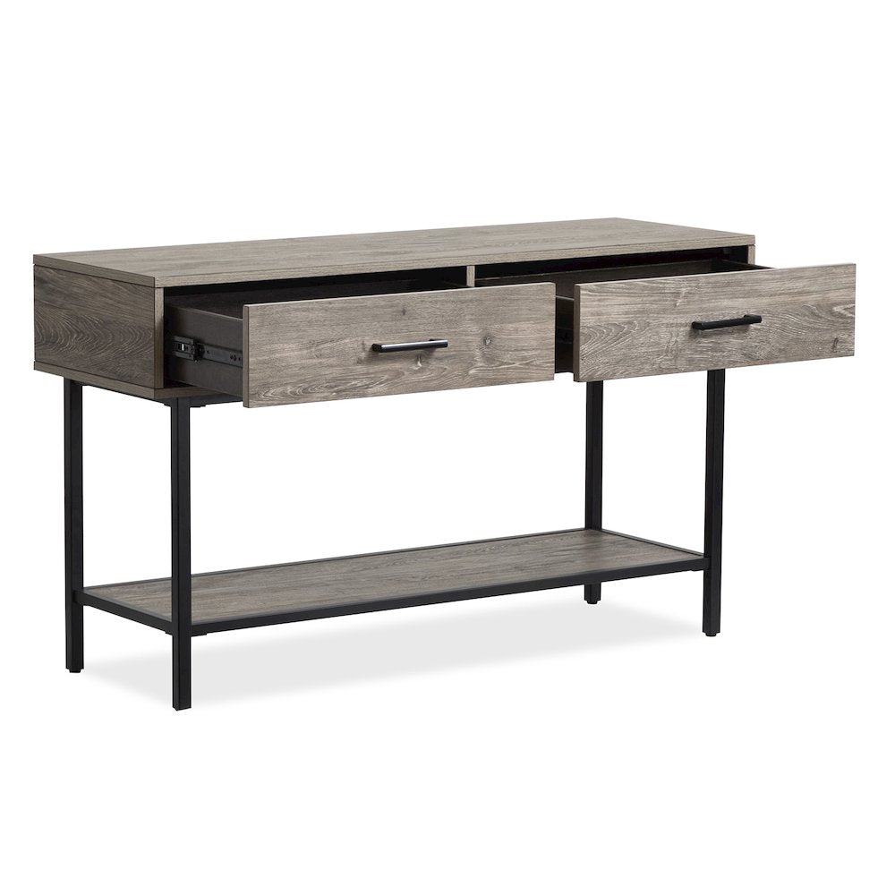 Fenwick Whitetail Brown And Smoke Glass Rectangular Sofa Table