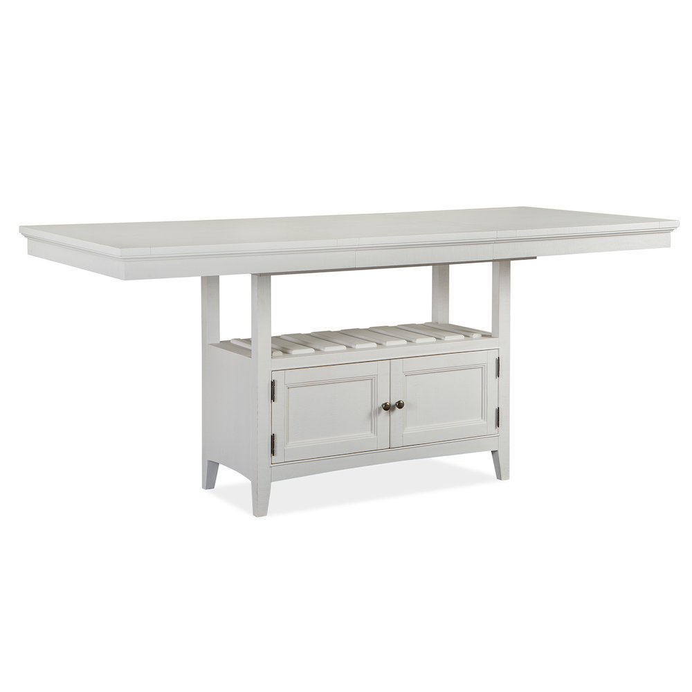 Heron Cove Chalk White And Dovetail Grey Extendable Counter Height Dining Table