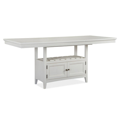 Heron Cove Chalk White And Dovetail Grey Extendable Counter Height Dining Table