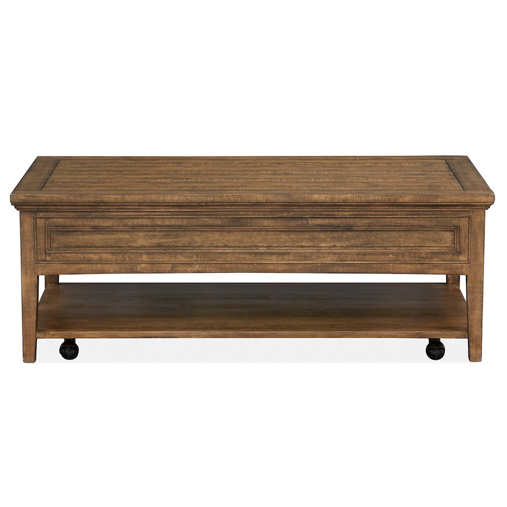 Bay Creek Toasted Nutmeg Rectangular Cocktail Table With Casters