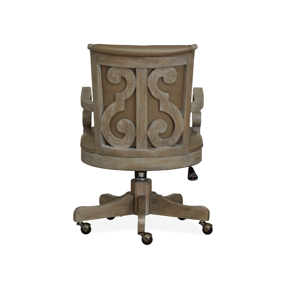 Tinley Park Dove Tail Grey Fully Upholstered Swivel Chair