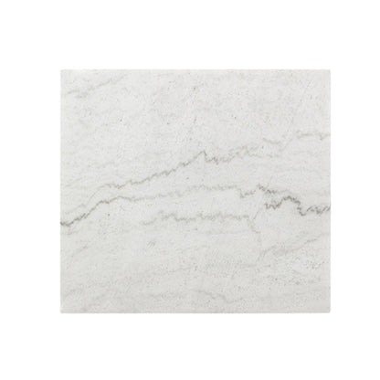 Torin White Marble And Matte Black Rectangular End Table
