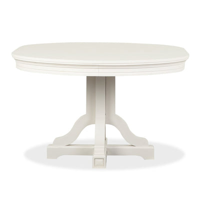 Willowbrook Egg Shell White Extendable 48" Round Dining Table