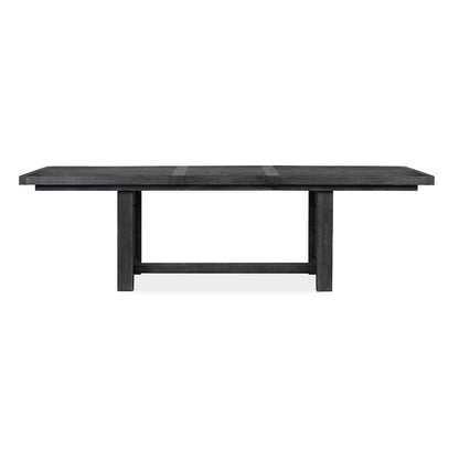 Plum Creek Ravenwood Black Extendable Trestle Dining Table