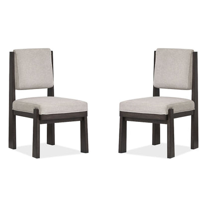 Tauren Coffee Bean Upholstered Side Chair Set of 2