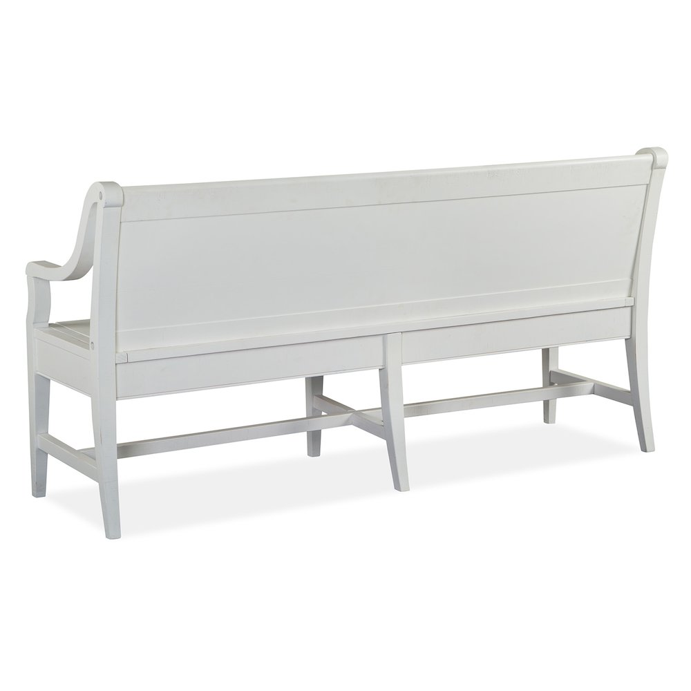 Heron Cove Chalk White And Dovetail Grey Bench