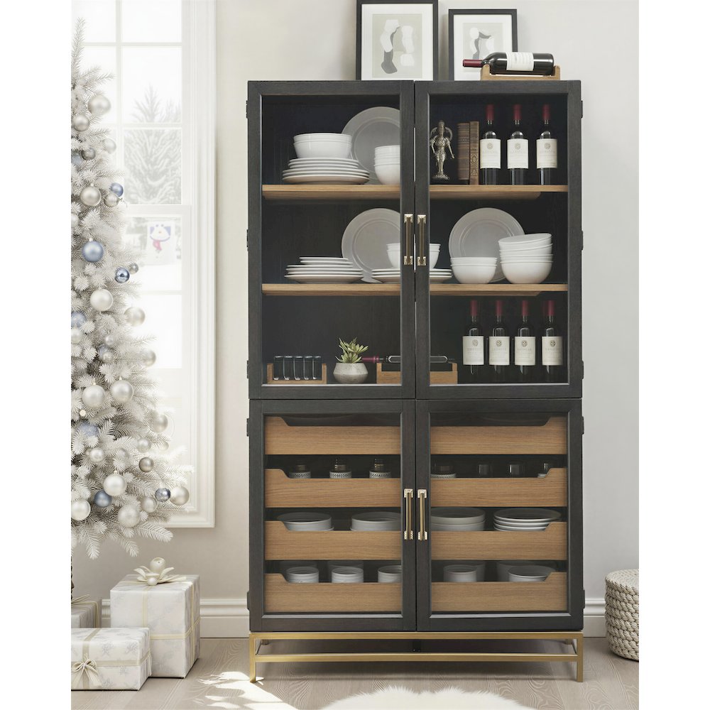 Lindon Coffee Bean Two Tone Cabinet