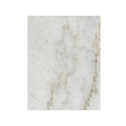 Pearl White And Roasted Almond And Brushed Platinum Rectangular End Table
