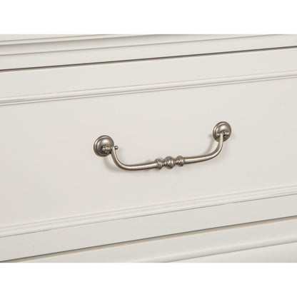 Willowbrook Egg Shell White With Slight Rub Through Queen Panel Storage Bed