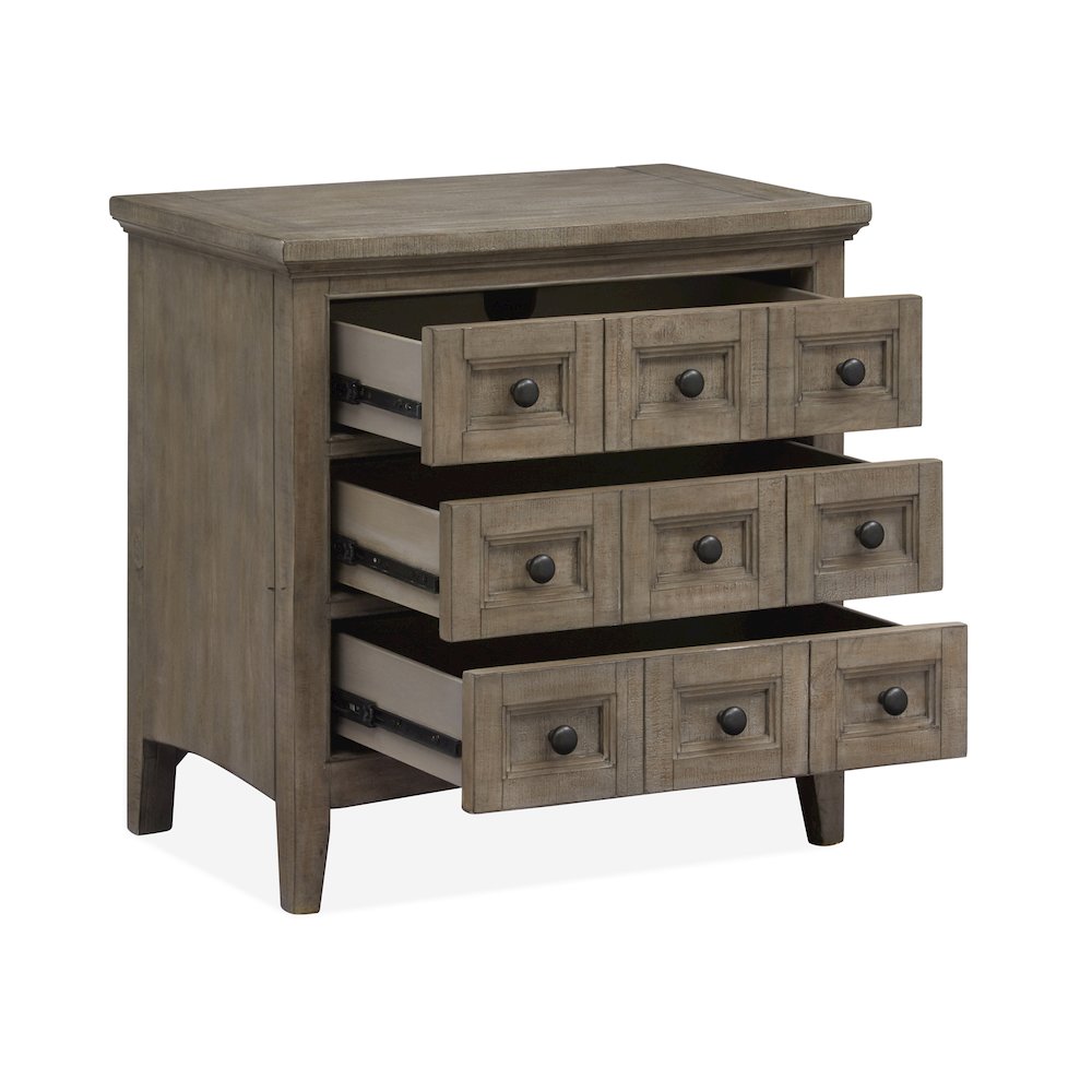 Paxton Place Dovetail Grey Drawer Nightstand