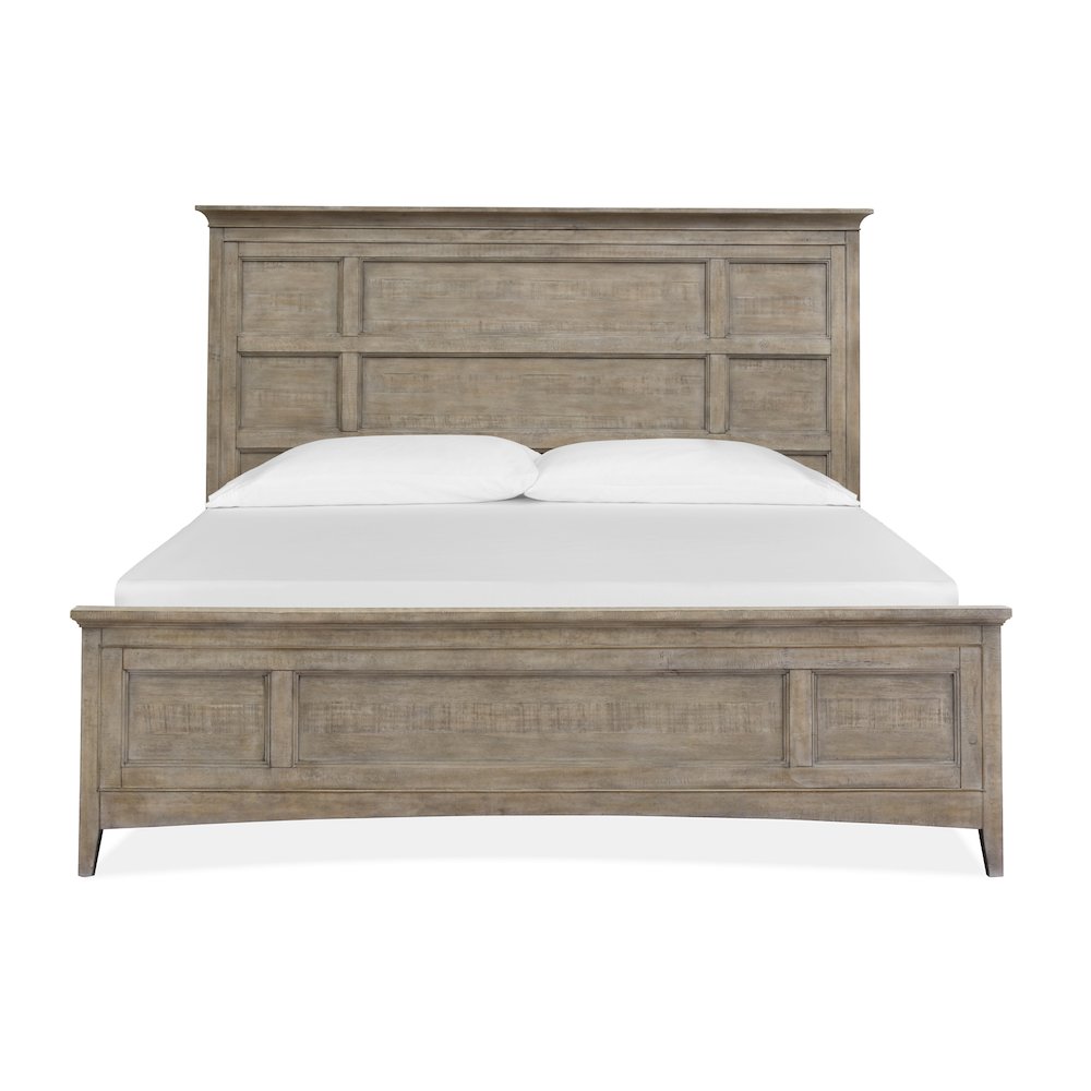 Paxton Place Dovetail Grey Queen Panel Bed