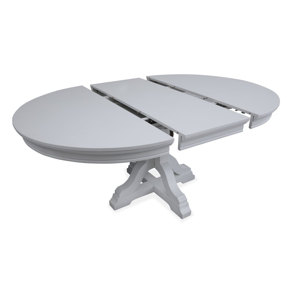 Charleston Harbor Gray Grey Extendable 48" Round Dining Table