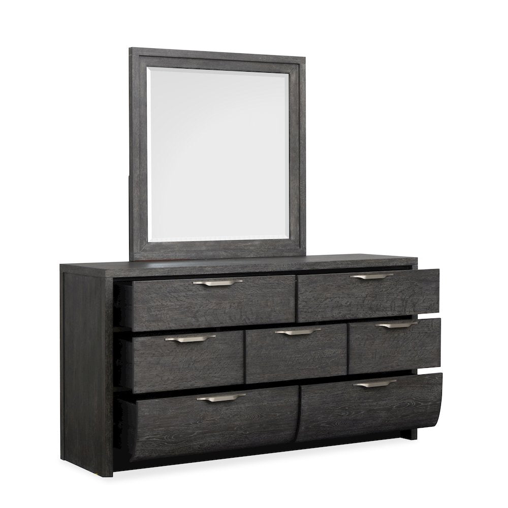 Kinsley Black Heron Dresser With Portrait Mirror