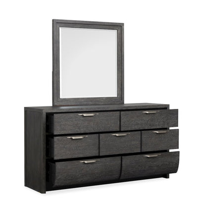 Kinsley Black Heron Dresser With Portrait Mirror