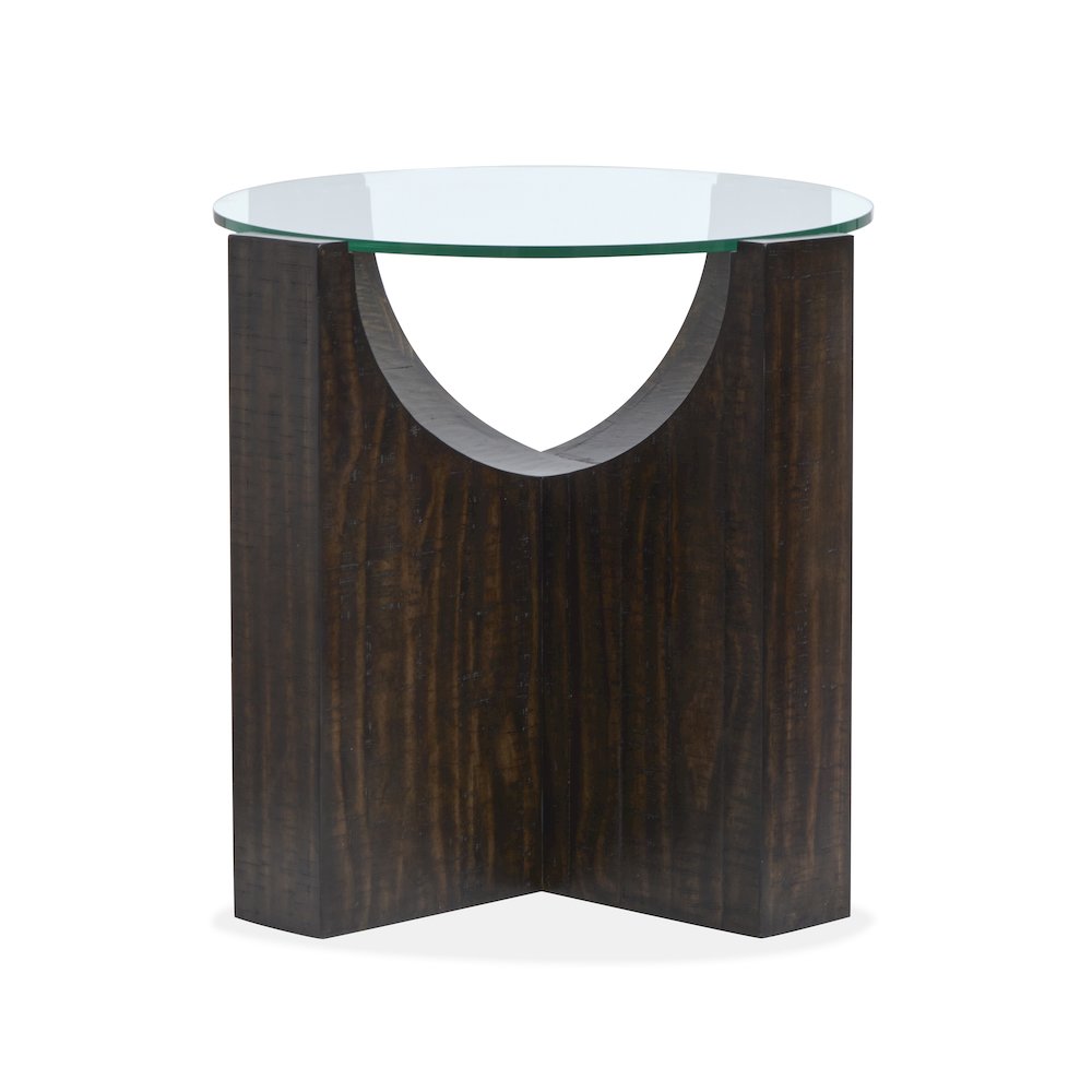 Beckham Rustic Tavern Round Accent Table