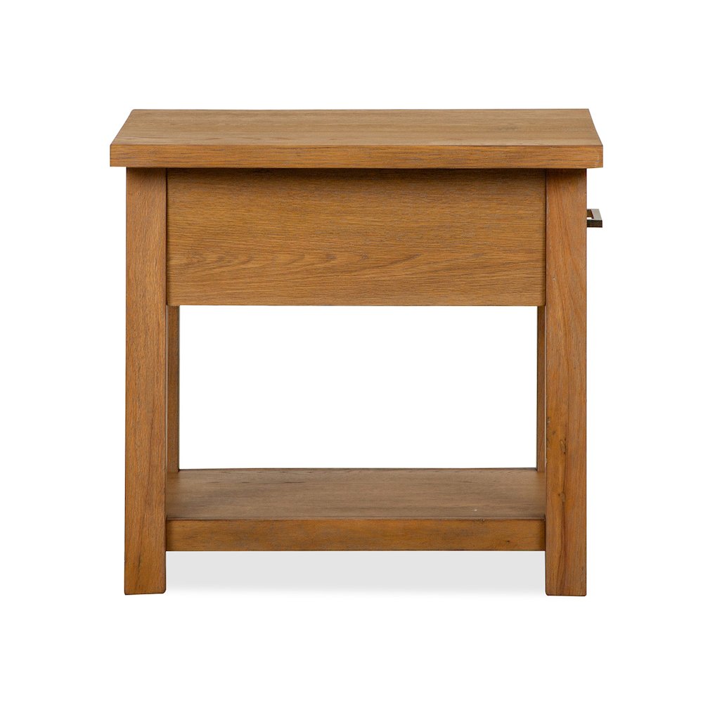 Lindon Belgian Wheat Drawer End Table