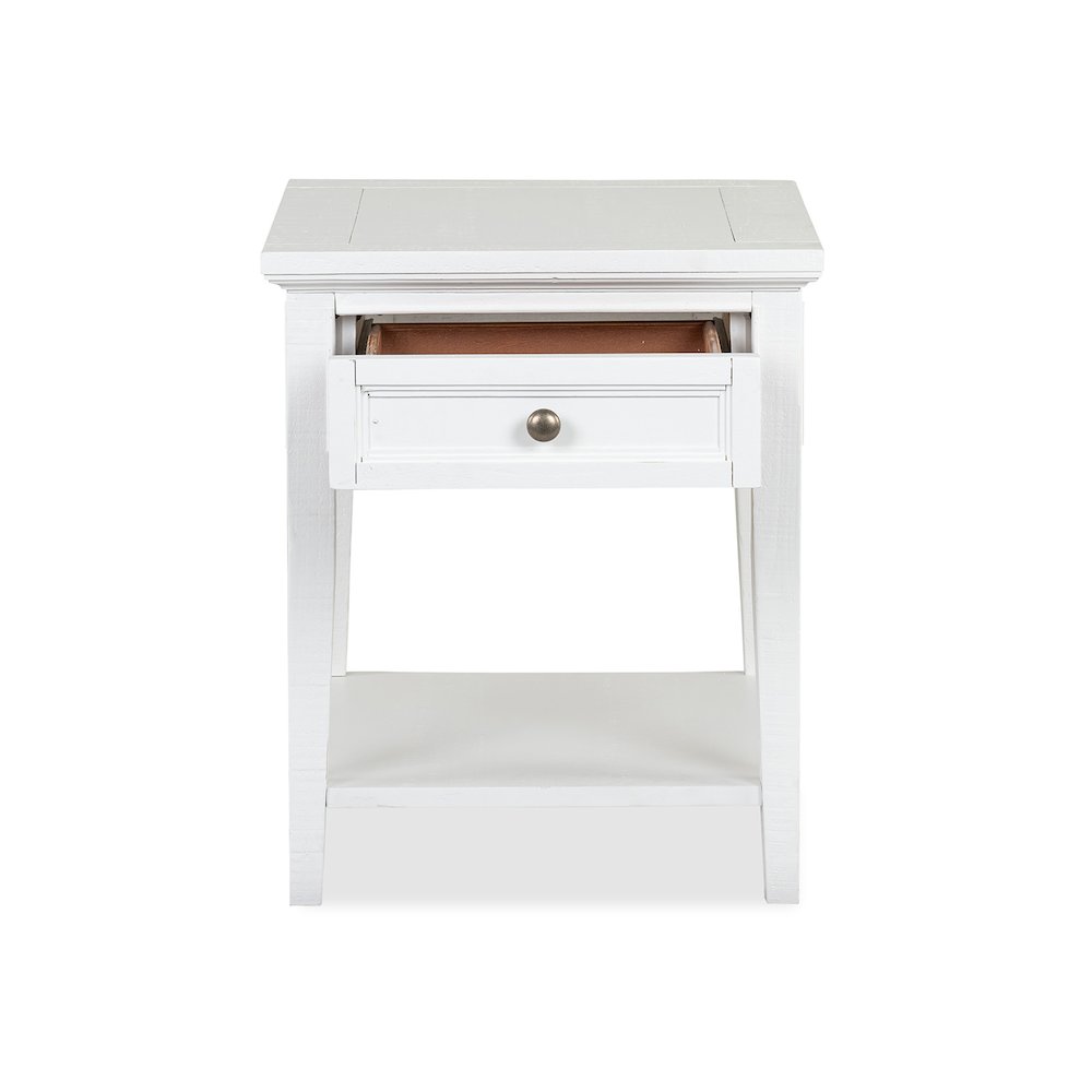 Heron Cove Chalk White Rectangular End Table