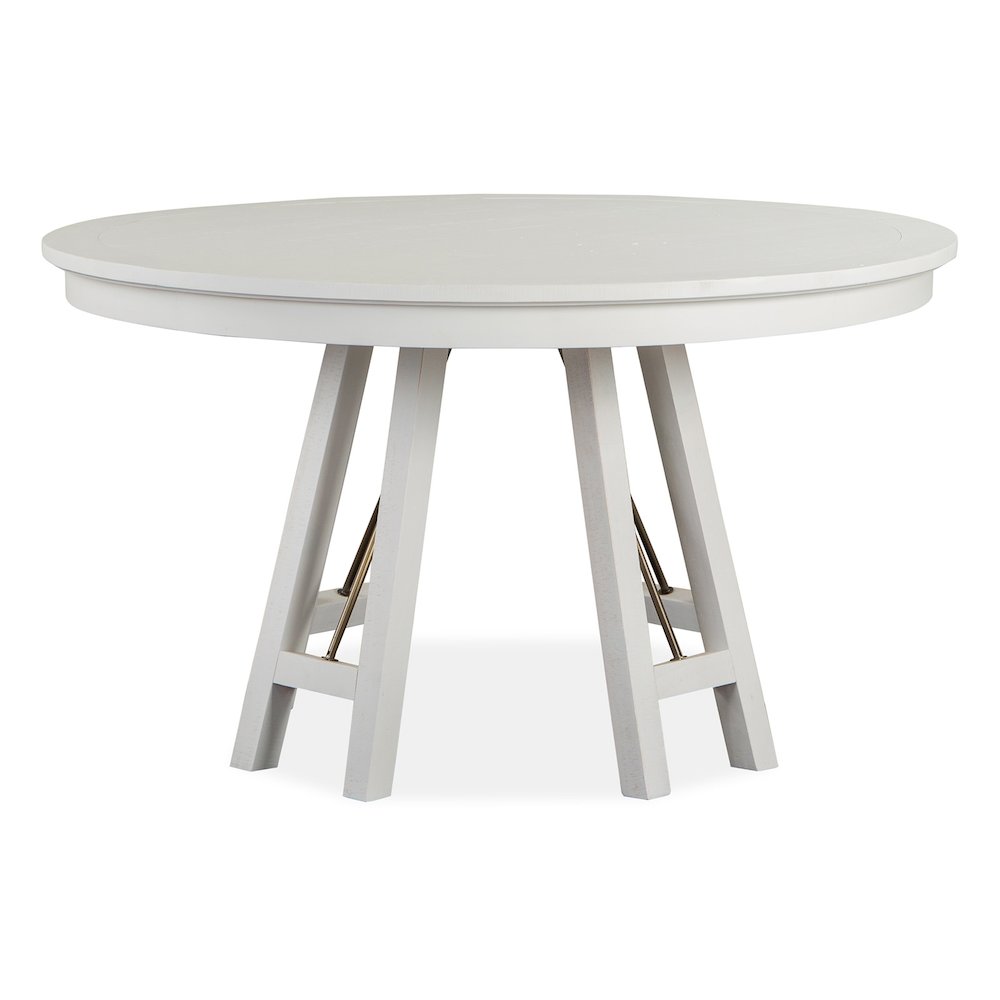 Heron Cove Chalk White And Dovetail Grey 52" Round Dining Table