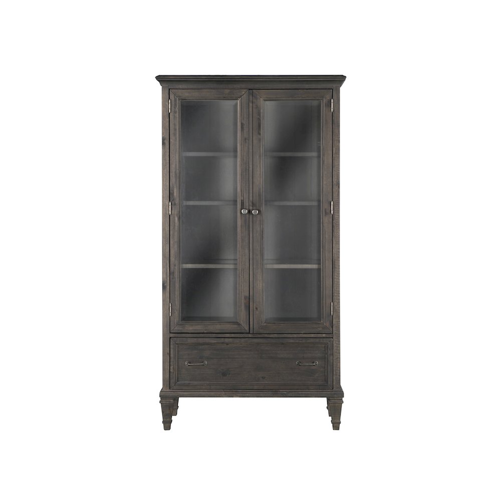 Sutton Place Weathered Charcoal Door Bookcase
