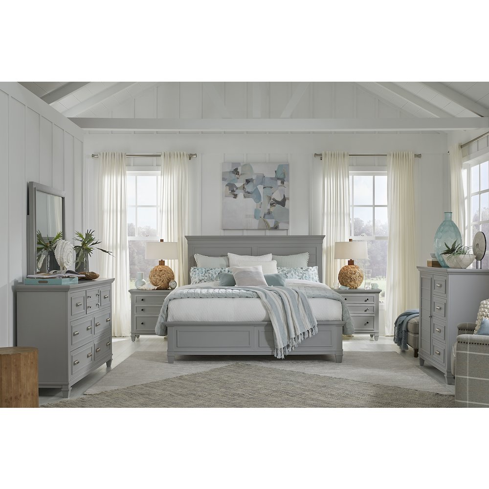 Charleston Harbor Gray Grey Drawer Nightstand