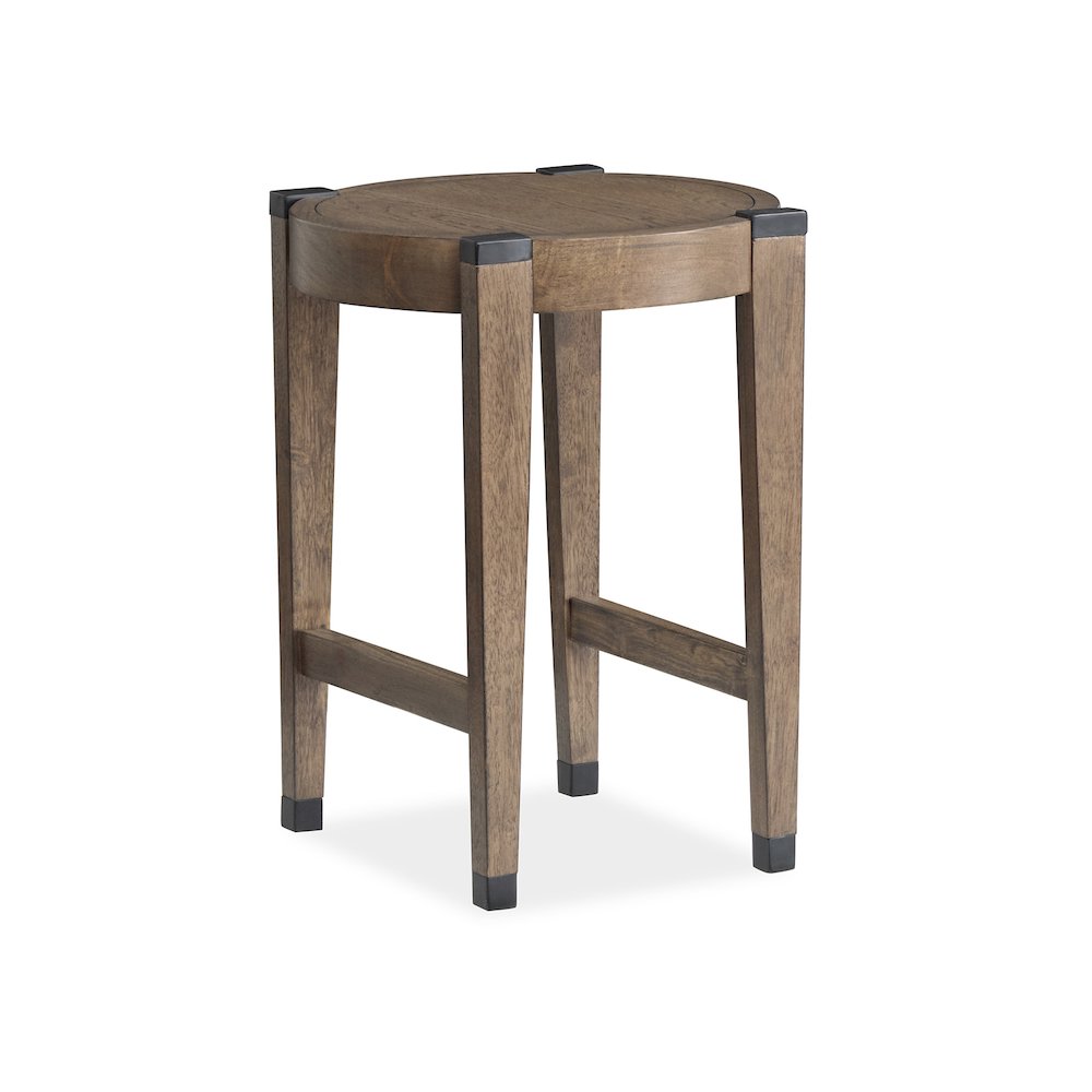 Kaysen Wallaby And Matte Black Round End Table