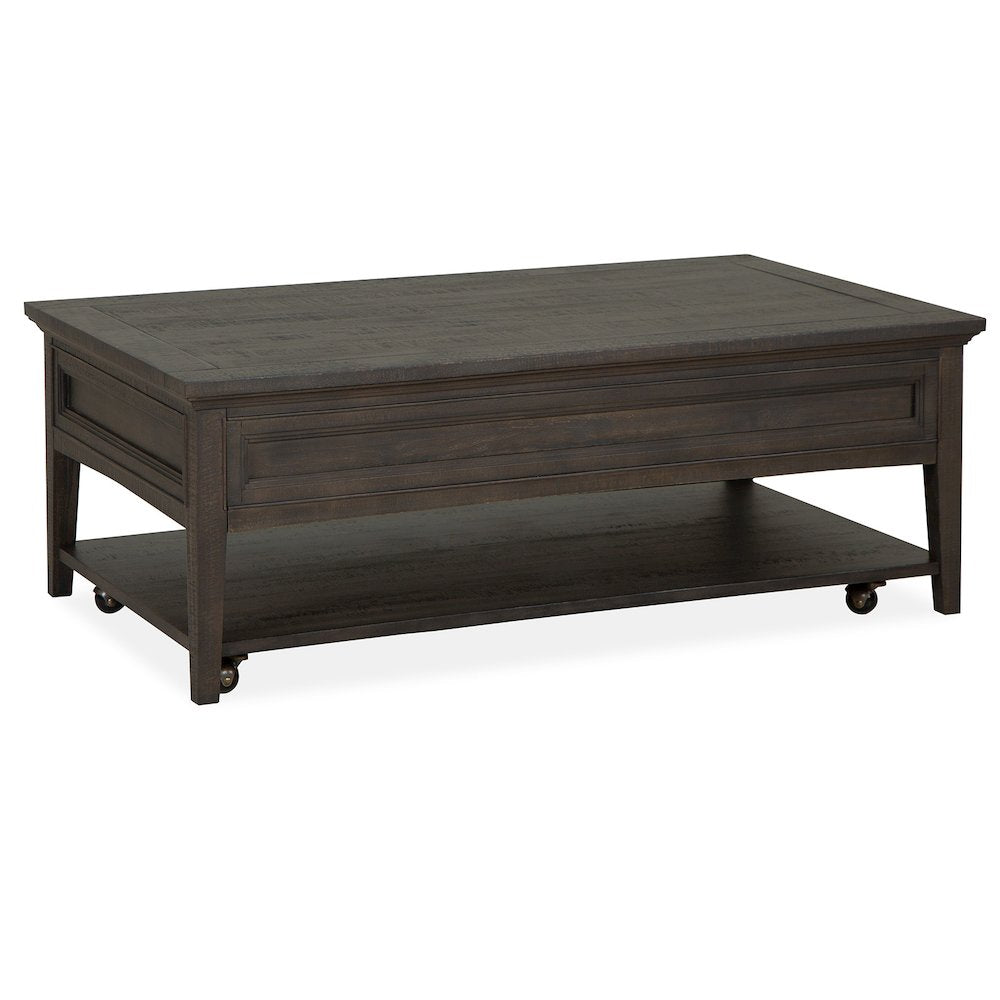 Westley Falls Graphite Rectangular Cocktail Table With Casters