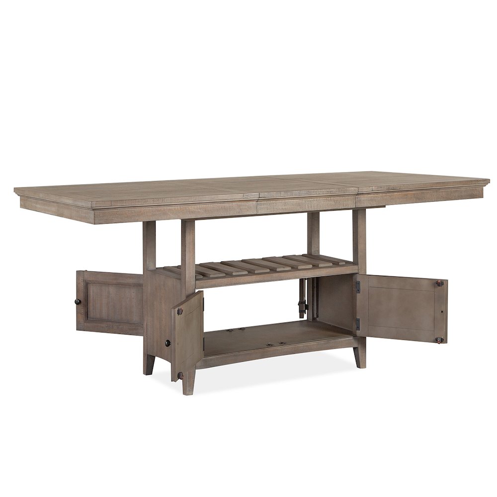 Paxton Place Dovetail Grey Extendable Counter Height Dining Table