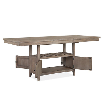 Paxton Place Dovetail Grey Extendable Counter Height Dining Table