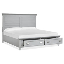 Charleston Harbor Gray Queen Grey Panel Storage Bed