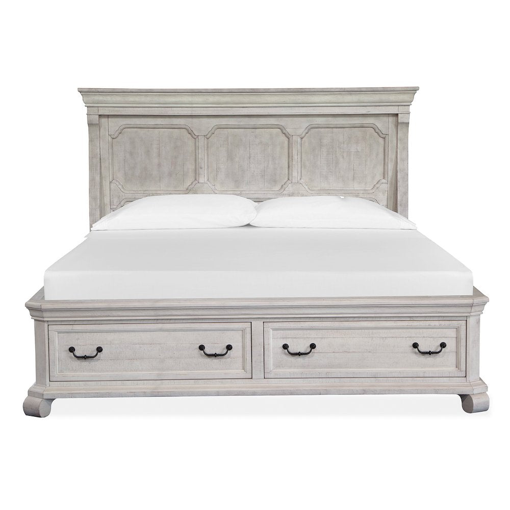 Bronwyn Alabaster Queen Panel Storage Bed