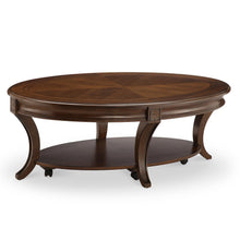 Winslet Cherry Oval Cocktail Table With Casters