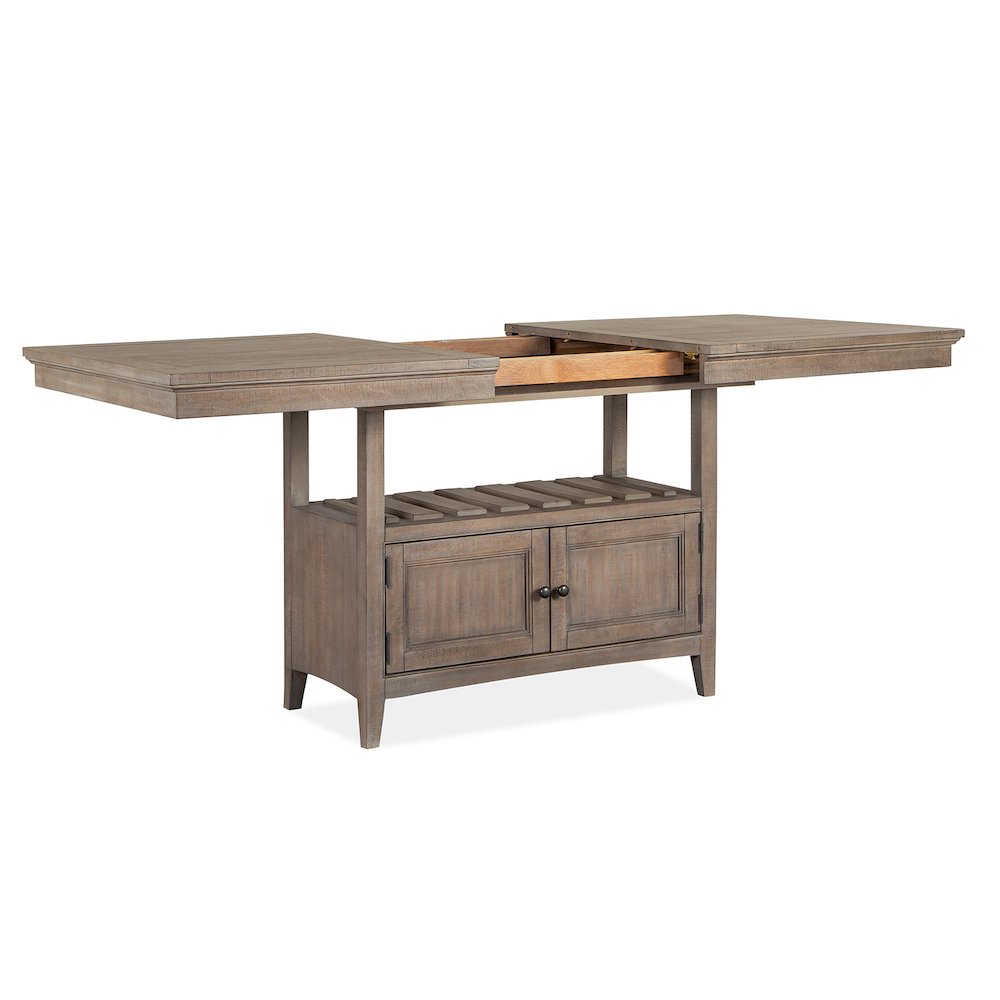 Paxton Place Dovetail Grey Extendable Counter Height Dining Table