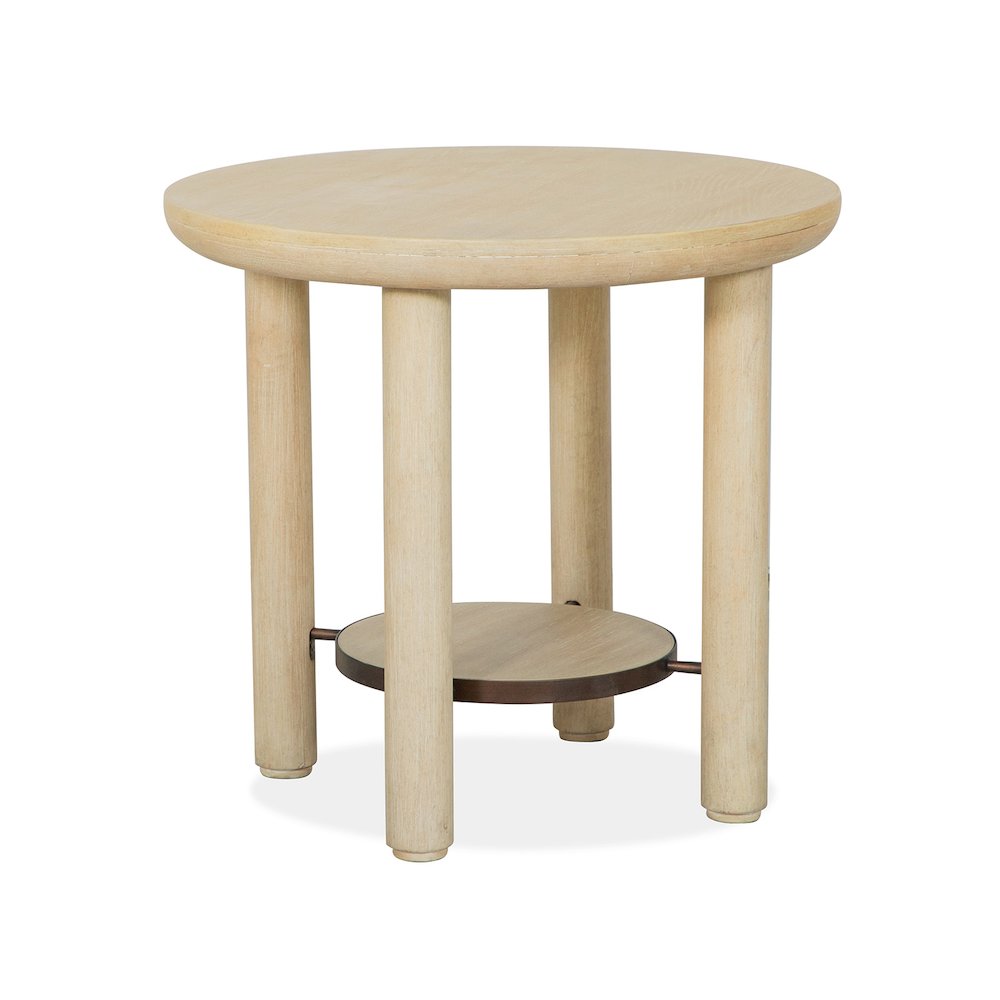 Sunset Cove Sanibel Brown Round End Table