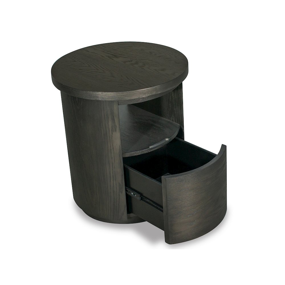 Bosley Coffee Bean Round End Table
