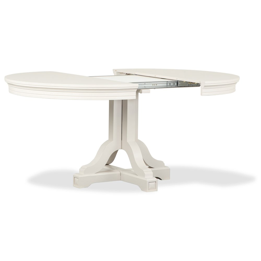 Willowbrook Egg Shell White Extendable 48" Round Dining Table