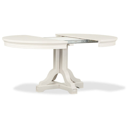 Willowbrook Egg Shell White Extendable 48" Round Dining Table
