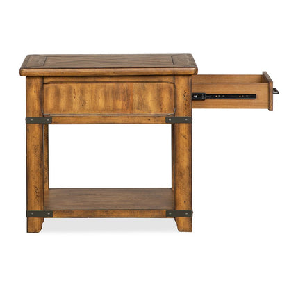 Chesterfield Farmhouse Timber Rectangular End Table