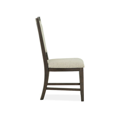 Westley Falls Graphite Step Upholstered Side Chair Two Pack