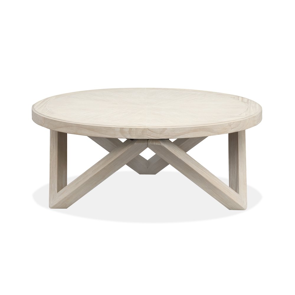 Bostwick Coconut Cream Round Cocktail Table