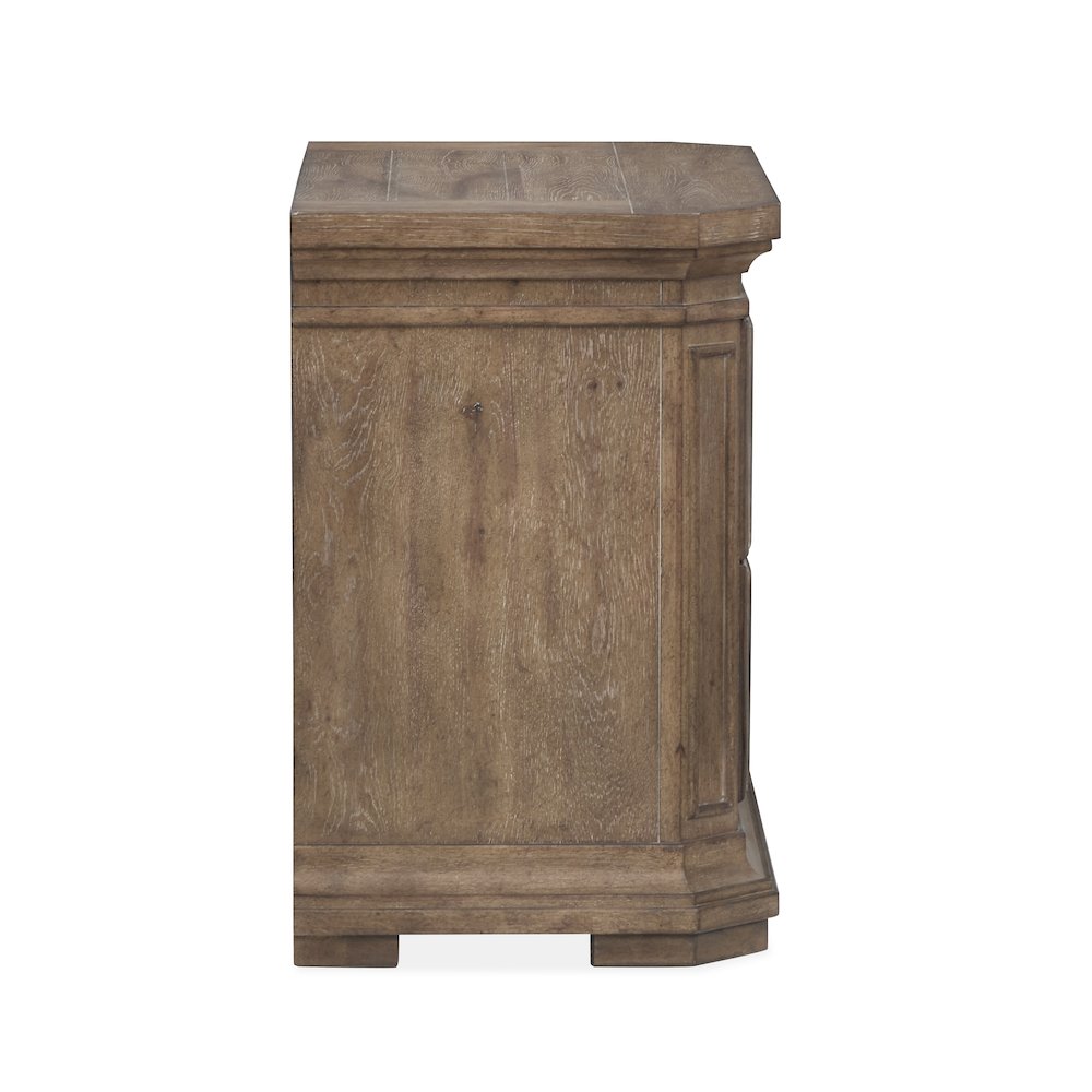 Adler Court Florentine Walnut Drawer Nightstand