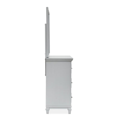 Charleston Harbor Gray Grey Drawer Dresser With Landscape Mirror