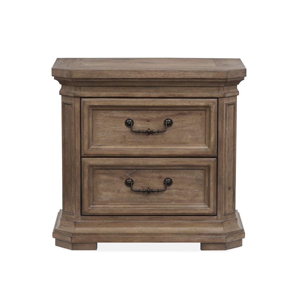 Adler Court Florentine Walnut Drawer Nightstand