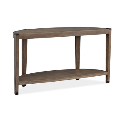 Kaysen Wallaby And Matte Black Demilune Sofa Table