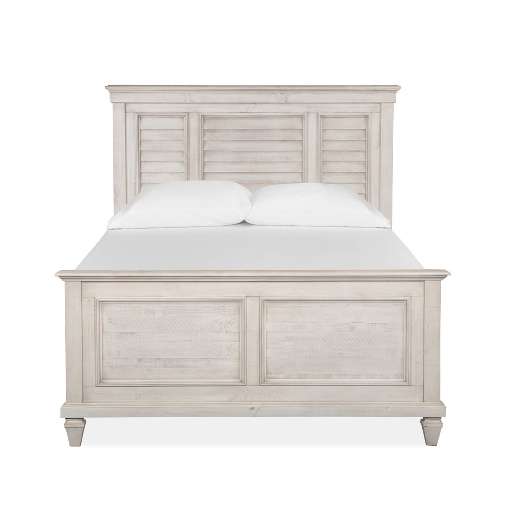 Newport Alabaster Queen Shutter Panel Bed