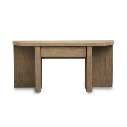 Hayden Golden Oat Demilune Sofa Table